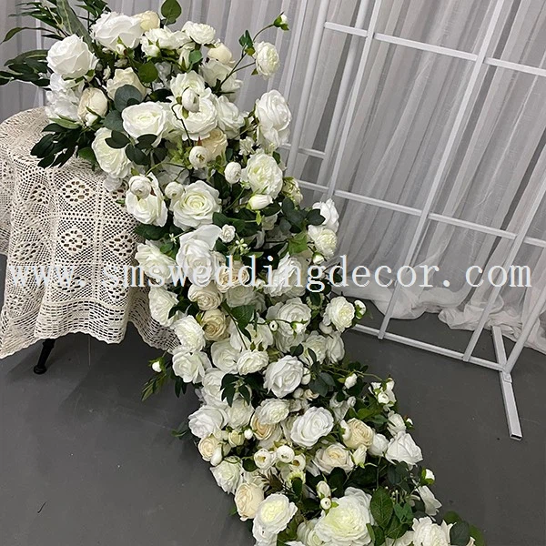 cascading floral table runner