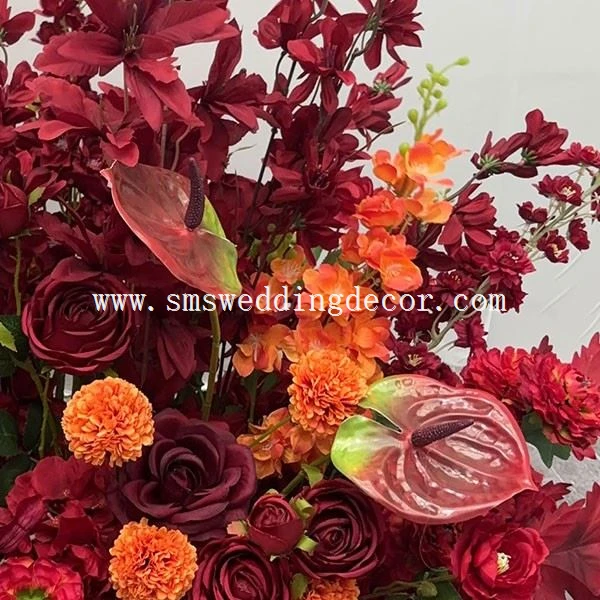 red flower arrangements for weddings